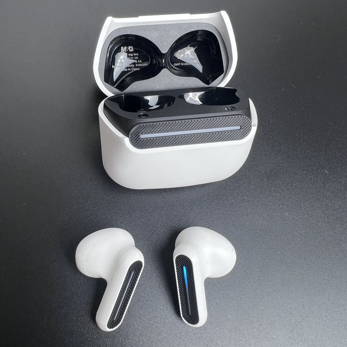 Langston True Wireless Noise-Cancelling Bluetooth Earbuds Long Battery Life Music Gaming Dual Mode MG White 5