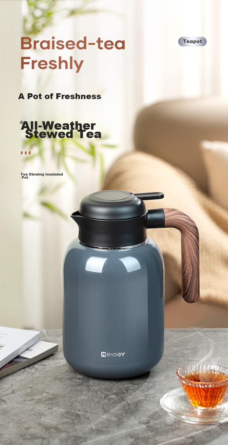 IMOGY IMOGY Insulated Thermos, Household Thermal Water Bottle, 316L Stainless Steel Large Capacity Hot Water Pot, Wedding Insulated Flask 1