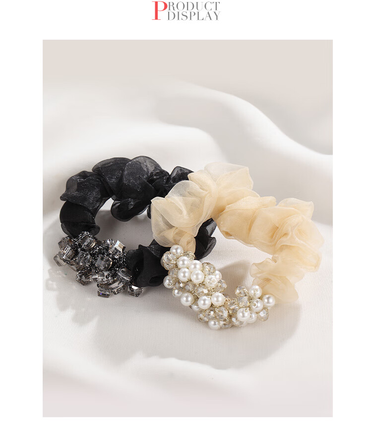 CHIMERA 2-Piece Hair Ties, Flower-Shaped Hair Bands, Bun Holders, Ponytail Holders, Hair Accessories, Elastic Bands for Women, Mid-Autumn Festival Gift 30