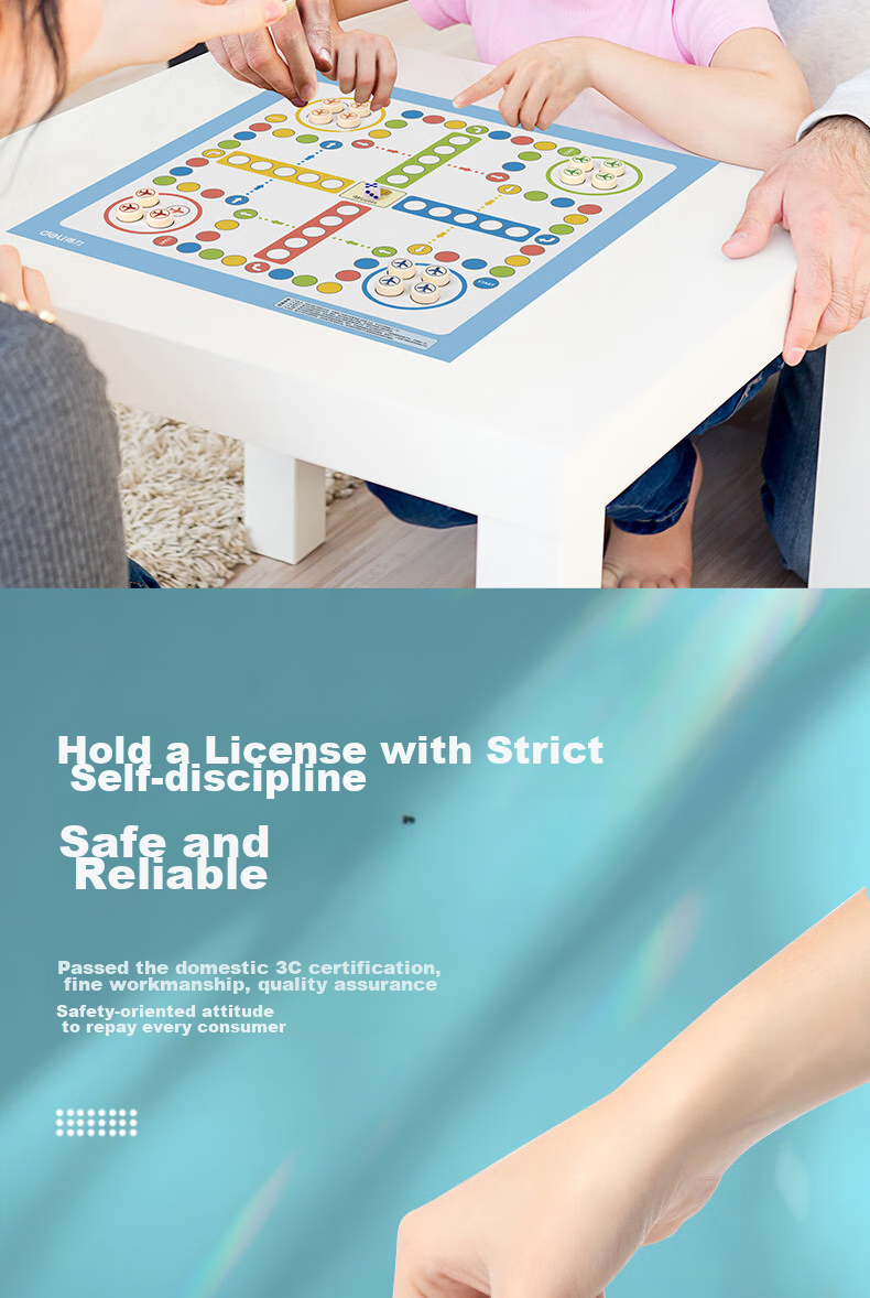Deli Ludo Set, Portable Folding Board, Children's And Student Gift, Educational Board Game, Magnetic Stones, Camping 9