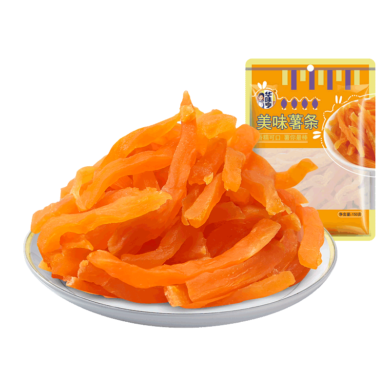 华味亨 美味薯条150g/袋红薯干地瓜山芋条健康零食小吃