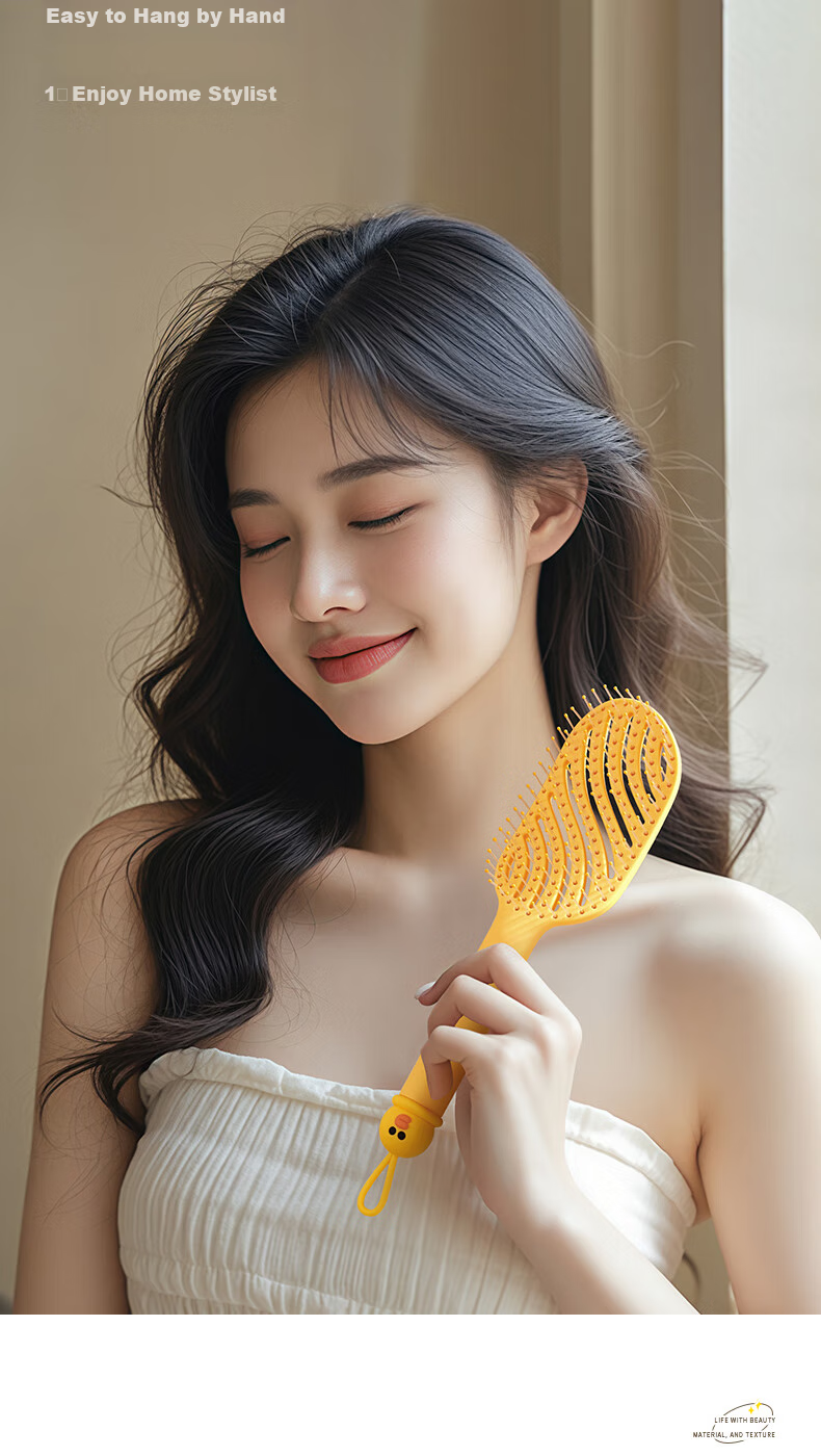 Creative Art Air Cushion Comb for Women, Volumizing Massage Comb with Air Pouch, Men's Air Comb, Sandalwood Mid-Autumn Festival Gift for Teachers 4