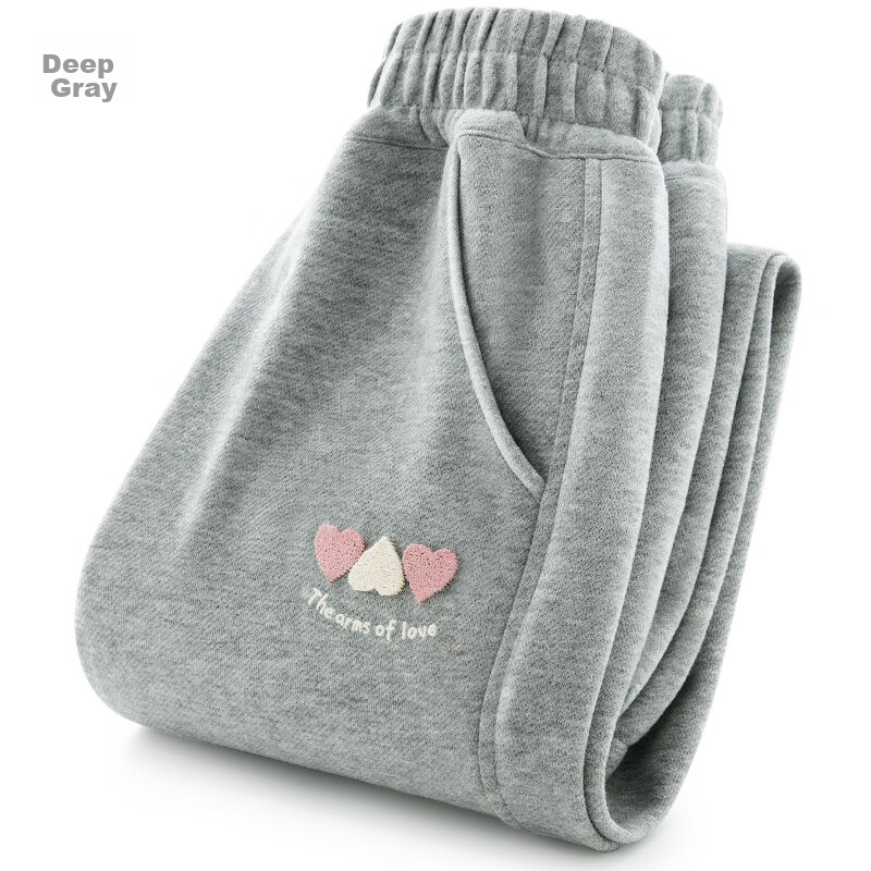 Duomiaowu Girls' Pants, Spring And Autumn Children's Sweatpants, Big Kids' Joggers, Stylish Casual Pants, 81840 Dark Gray, Size 130