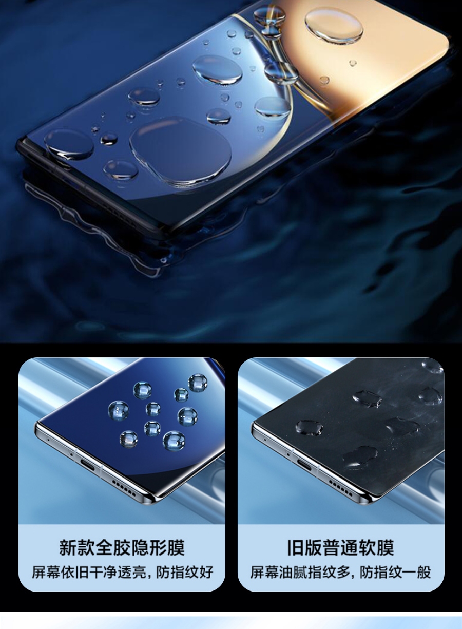 ESCASE Honor Magic3/3Pro/Ultimate Edition Hydrogel Film, Full Screen Coverage, High-Definition Soft Film, Hydrogel Protective Film for Curved Surfaces 6