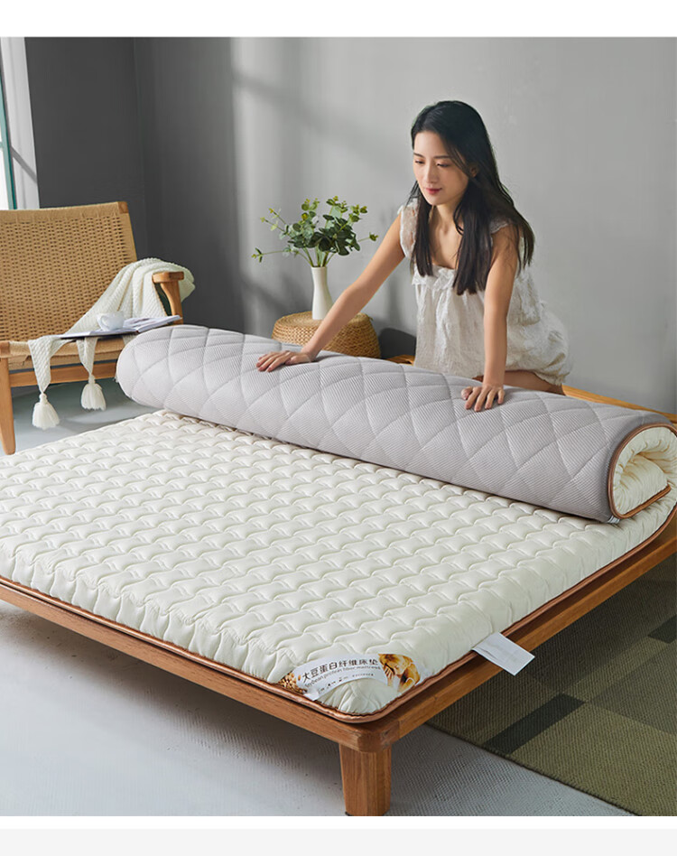 【梦特娇床垫】梦特娇 大豆纤维加厚床垫可折叠垫子席梦思床垫冬季