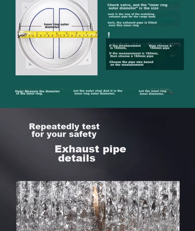 Pupai Double-Layer Thickened Aluminum Foil Exhaust Pipe for Range Hood, Kitchen, Bathroom Heater Ventilation Duct, Adjustable Flexible Air Outlet Hose, Diameter 10cm x Length 5m 9