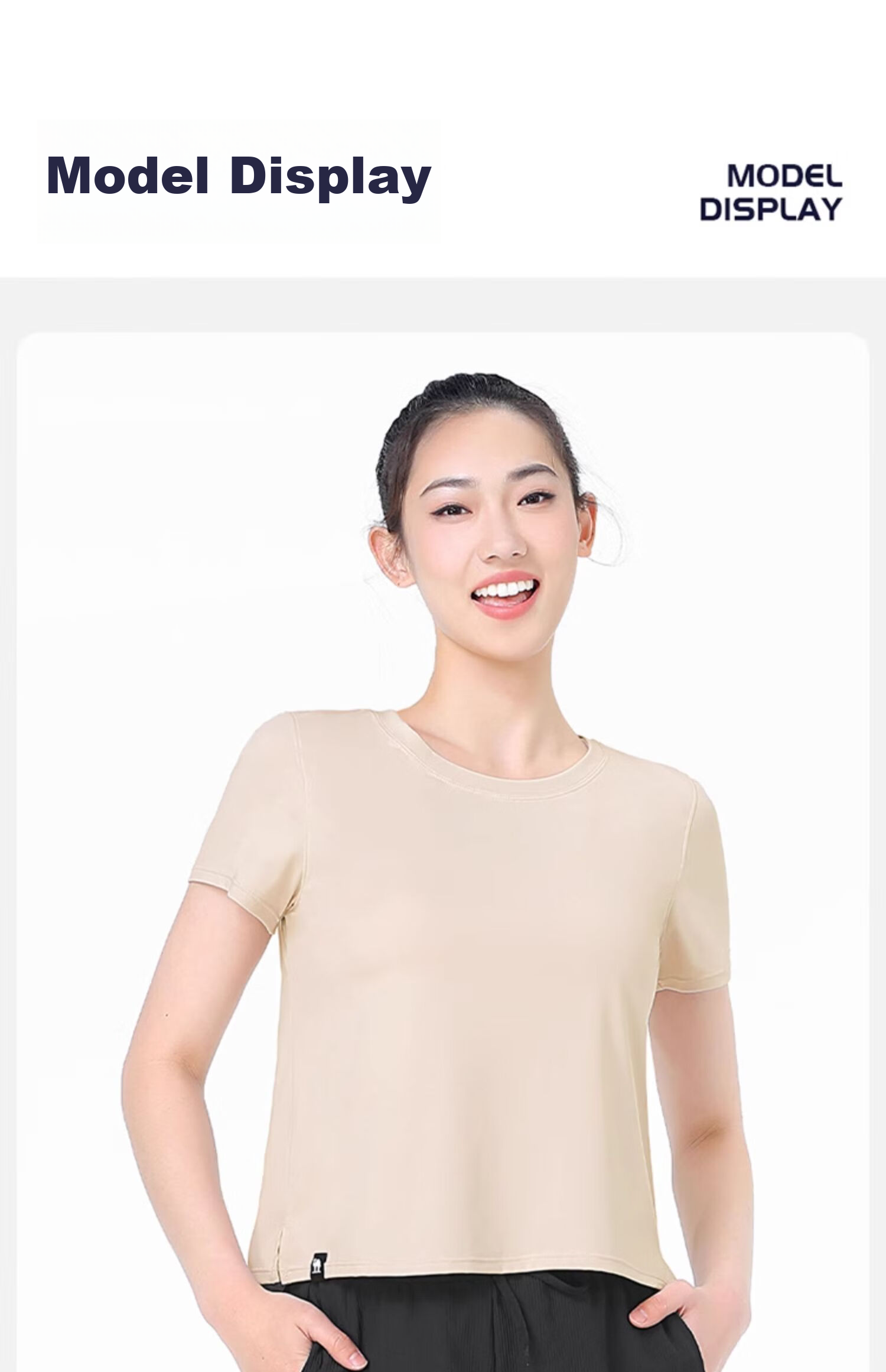 CAMEL Women's Yoga Top, Short-Sleeved, Breathable, Quick-Drying Running Shirt, Fitness Wear, Lightweight Sports T-Shirt Y24BAT6009 34