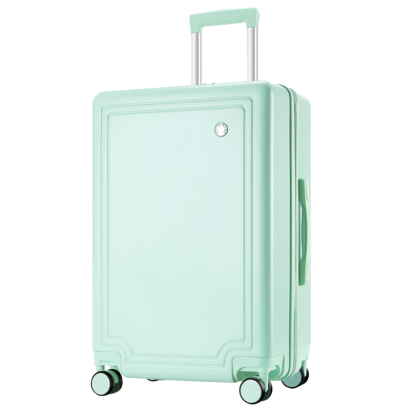 B.L.B.L Luggage, Small Suitcase for Women, Ultra-Light Carry-On Case for Men, Travel Suitcase with Password Lock, Leather Case, 20-Inch, Gree