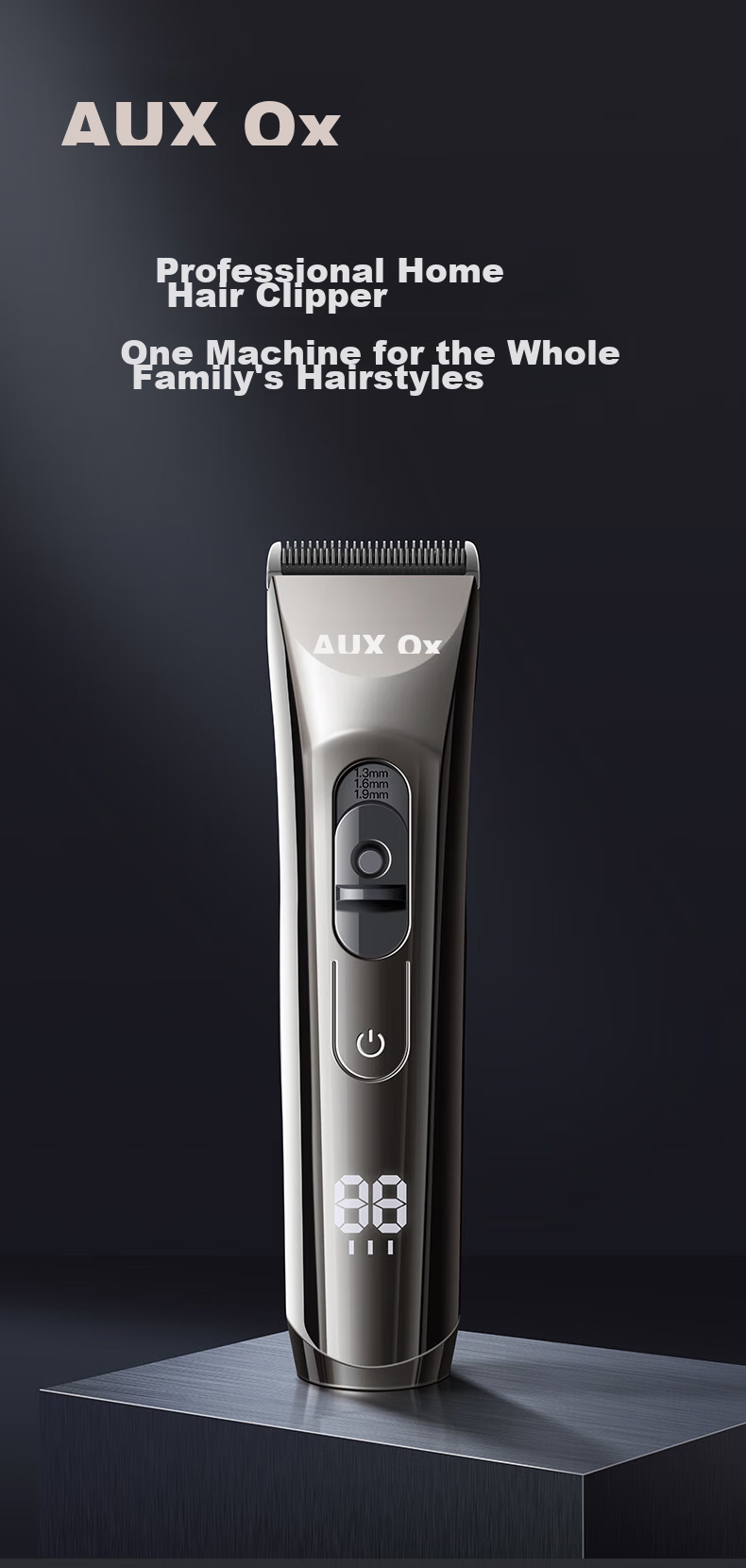 AUX Hair Clipper, Electric Trimmer for Children's Home Use, Professional Hair Cutting Scissors, Self-Haircut Tool, Hair Cutting Device with Complete Set of Hairdressing Tools [Standard Configuration + Double Scissors] 3