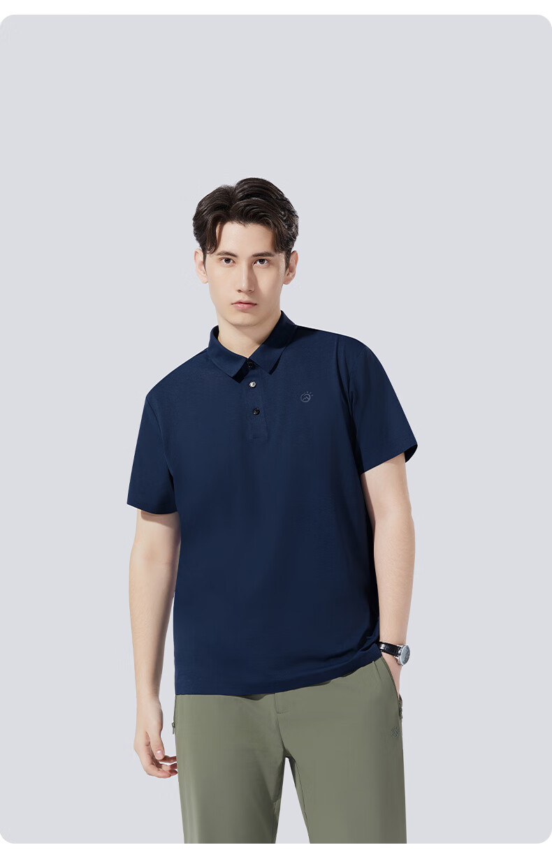 TECTOP Outdoor Short-Sleeve Polo Shirt for Men, Breathable Sports Undershirt, Casual T-Shirt 2422175TX Men's Classic Black M 9
