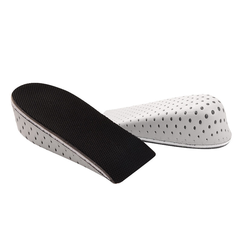 Eleft Black And White Memory Foam Invisible Height-Increasing Insoles for Men And Women, Shock-Absorbing, Soft And Elastic, Breathable Comfortable Half Insoles 2.5CM