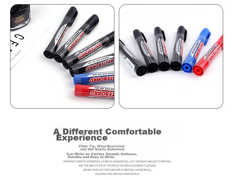BAOKE MP399 Whiteboard Markers, Black Ink, Office Stationery for Meetings And Teaching, Refillable, 24 Pieces Per Box 9