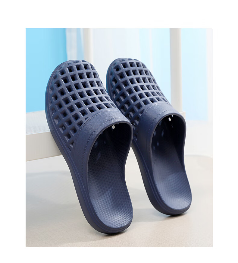 GUOLUOFEI Elderly Non-Slip Slippers Summer Bathroom Sandals for Men and Women Purple Size 35-36 4