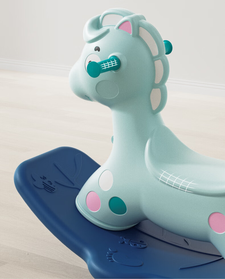 AOLE-HW Children's Wooden Horse Ride-On Toy, Outdoor Dual-Use Miniature Horse, Multifunctional Riding Knight Horse, Birthday Gift 13