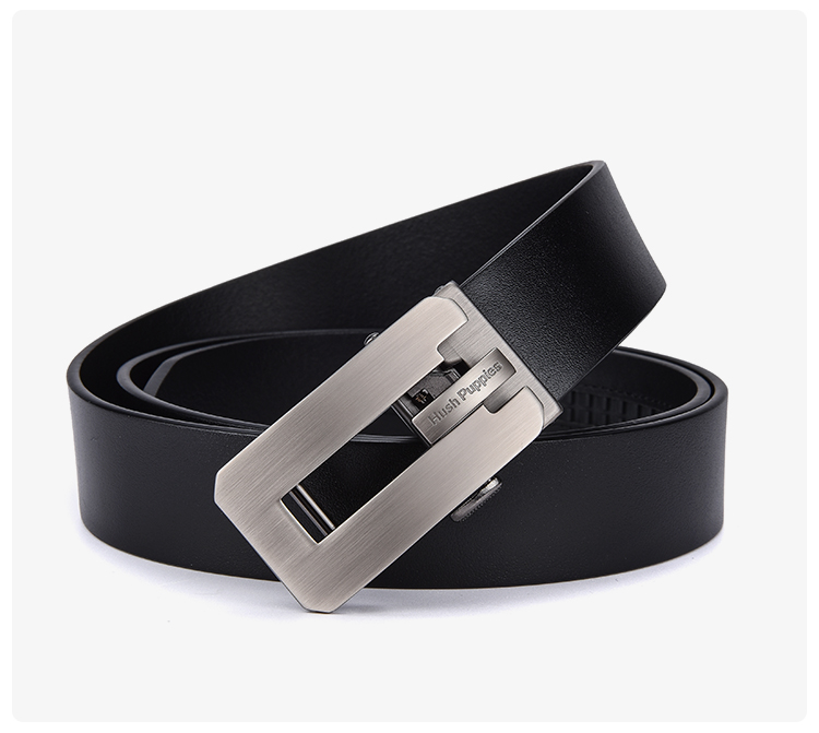 Hush Puppies Men's Genuine Leather Automatic Buckle Belt Fashion Business Trendy Birthday Gift for Boyfriend and Dad 12