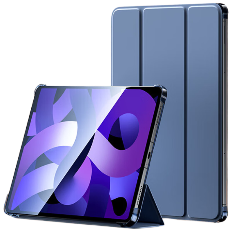 BIAZE Compatible with 2022/20 IPad Air5/4 10.9-Inch Protective Case, Apple Tablet Full-Screen Smart Sleep/Wake Anti-Drop Protective Cover PB238-Deep Sea Blue