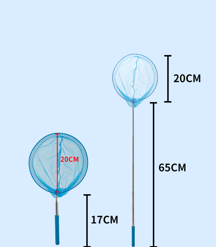 Feimiao Children's Fishing Net, Butterfly Net for Kids, Insect Net, Retractable Fishing Net with Handle, Foldable Small Bucket, Outdoor Fishing Tackle, Fishing Net Toy Combination Set 7
