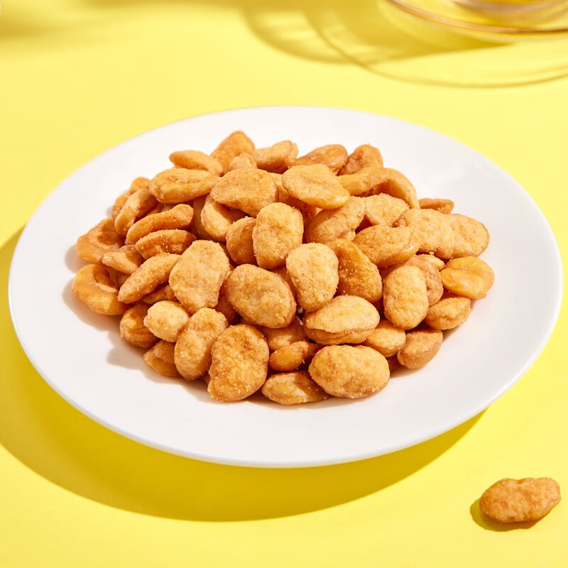 甘源牌蟹黄味蚕豆休闲零食坚果炒货特产风味小吃食品免剥壳兰花豆瓣500g