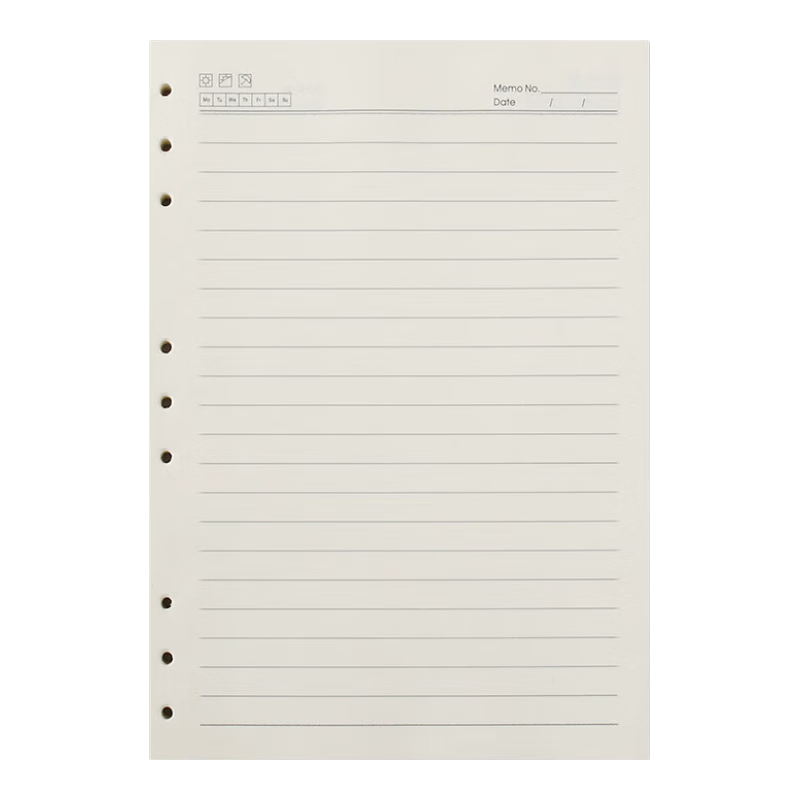 Xuchenwenju Loose-Leaf Paper B5, 100 Sheets 200 Pages Refill, Loose-Leaf Notebook Replacement Paper, Compatible with Printing, 9-Hole Inner Pages, Lined, Thickened, Detachable Replacement Inner Pages, Journal