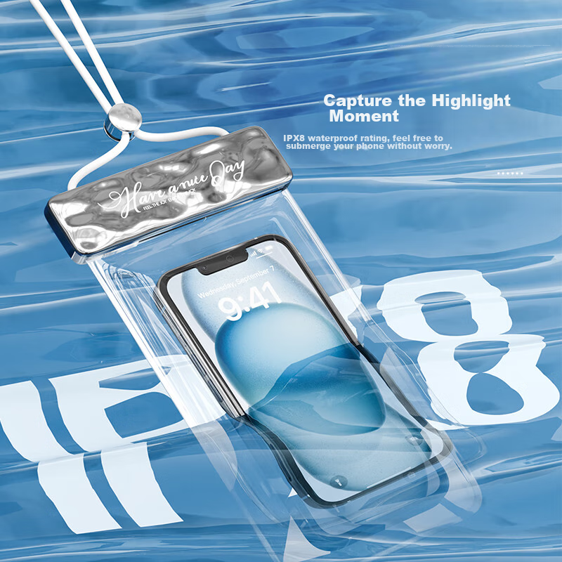 Etravel Waterproof Phone Case, Touchscreen Compatible, Waterproof Pouch, Swimming And Rafting Strap, Food Delivery Rain Protection, Underwater Photography