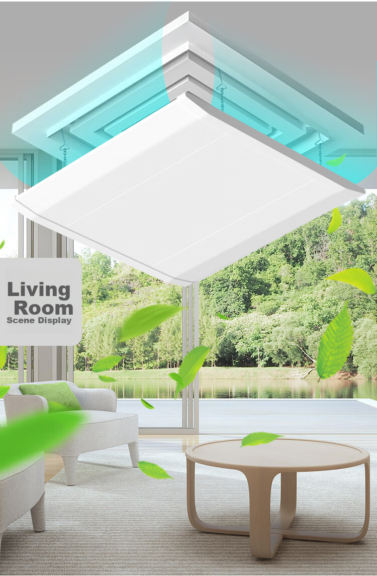 Yeebarle Central Air Conditioning Wind Deflector, Anti-Direct Blowing Full Coverage Ceiling-Mounted Office 45cm Universal Duct 5798X 10