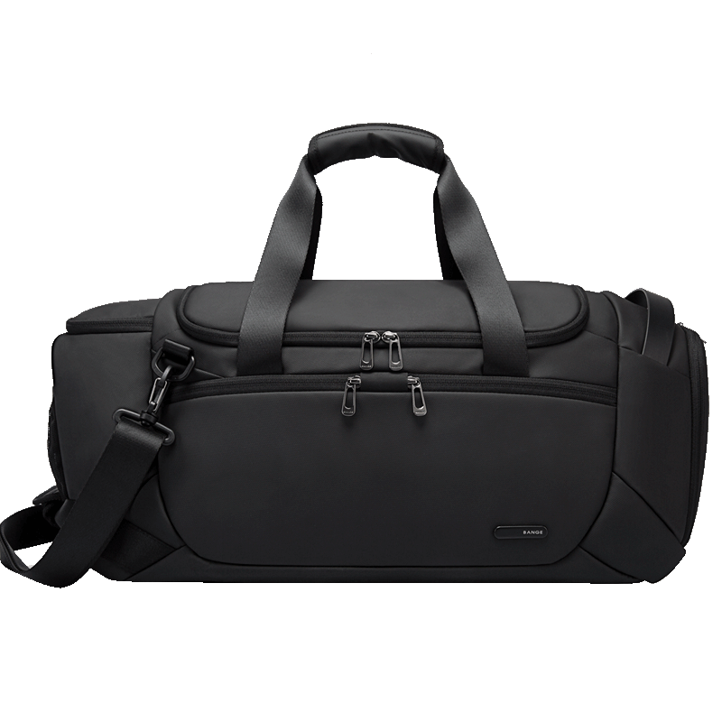 Bange Fitness Bag for Men with Dry And Wet Separation, Sports Handbag, Large Capacity Crossbody Bag with Separate Shoe Compartment, Travel Bag, 2378 Black