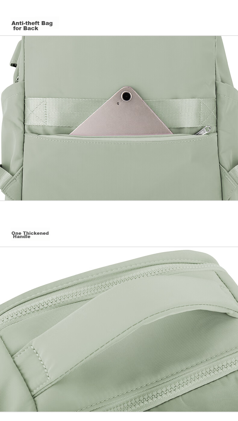 Landcase Travel Bag, Large Capacity Backpack for Women, Multifunctional Shoulder Bag, Short-Distance Luggage Bag, Fitness Bag for Men, 8060 Gree 12