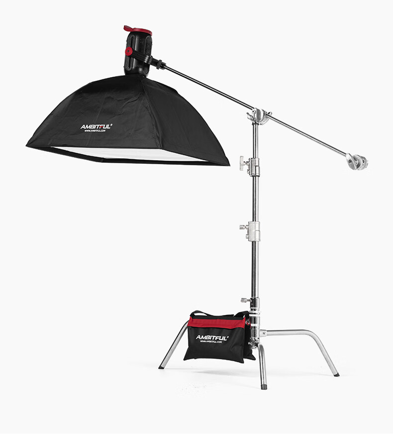 AMBITFUL Photography Weighted Double-Section Sandbag, Studio Photography And Film Lighting Suspension Arm Crossbar Balance Bag Accessory, Oxford Sandbag Ceiling Light Stand Weighted Bag Wear-Resistant Black Model 6
