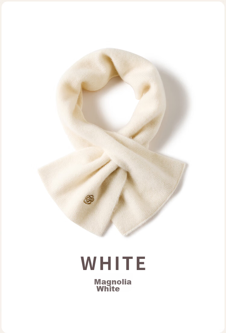 JIUMU 100% Cashmere Scarf for Women, Autumn And Winter Warm Neck Warmer, Gift for Women Or Mothers, Birthday Present Gift Box 13