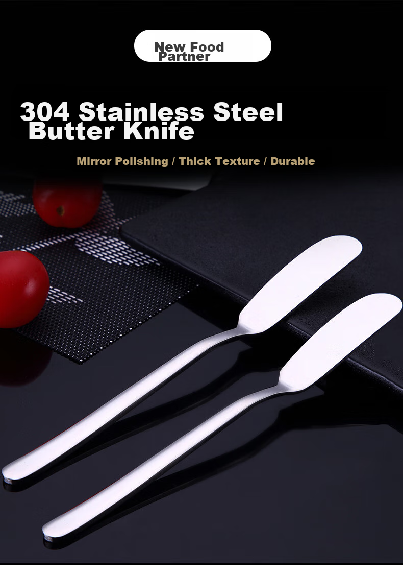 Shihua 304 Stainless Steel Spatula Set of 2, Butter Knife, Cheese Scraper, Jam Knife, Spread Peanut Butter Knife 1