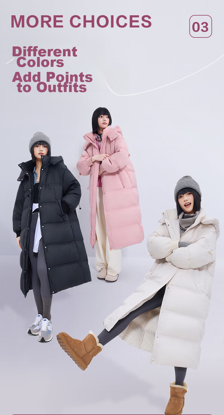 JD Original down Jacket, Spring And Autumn Casual Women's Style, 90% Down, Mid-Length, Comfortable, Versatile, Windproof, Warm Coat, Black, Size L 4