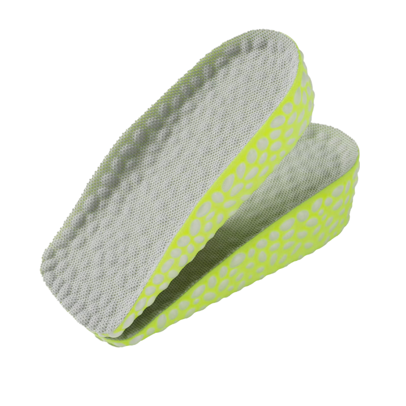FOOTOPPO Boost Height-Increasing Insoles for Men And Women, Odor-Resistant Soft Sole Comfortable Popcorn High-Elastic Shock-Absorbing Invisible Half Insoles