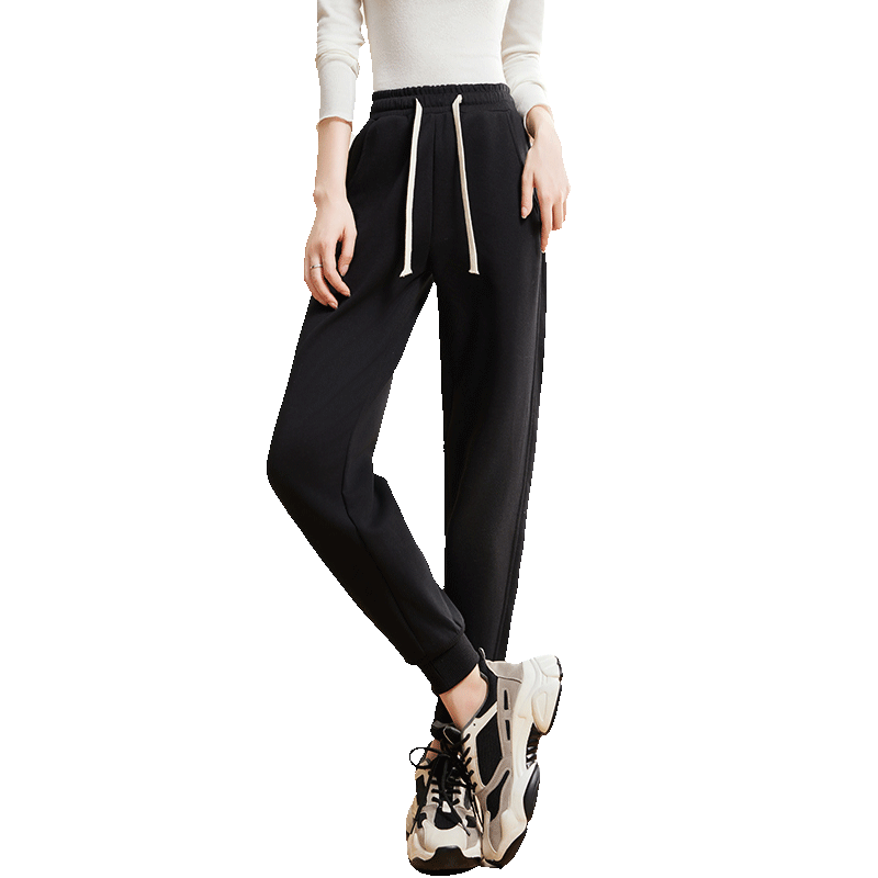 Halo Queen Women's Casual Pants with Drawstring Elastic Waist And Tapered Leg for Spring And Autumn, Fashionable Versatile Loose-Fitting Sweatpants, New Product H143R1007