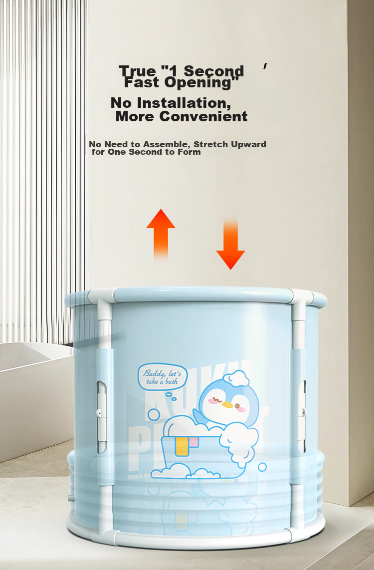 JD Original Foldable Bathtub, Bathing Tub for Home Use, Baby And Children Swimming Tub, Bathing Bucket, Sitting Bath Basin, Sauna Tub - Qiqi Ge Model 1