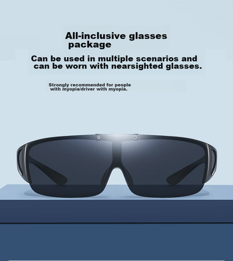 LESCA LUNETIER Clip-On Sunglasses for Nearsighted Men, Polarized Driving Glasses, Night Vision Eyewear, Day And Night Dual-Use Sunglasses Clip for Wome 5