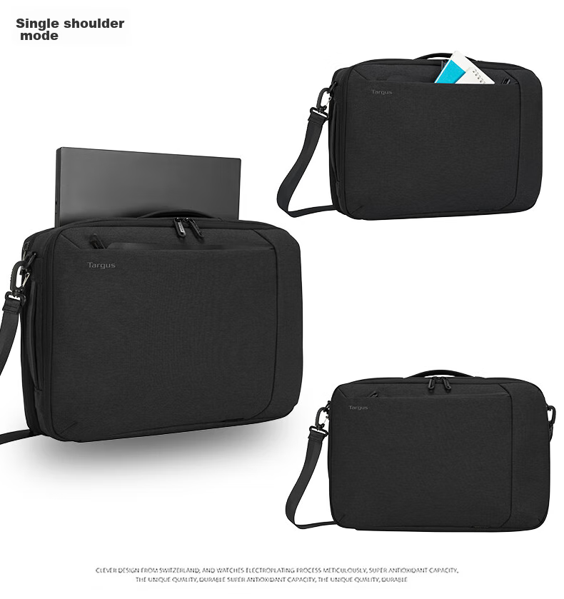 TARGUS Laptop Backpack, 15.6-Inch Business Backpack, Single Shoulder Crossbody Briefcase, Multi-Purpose Bag, Black, 587 20