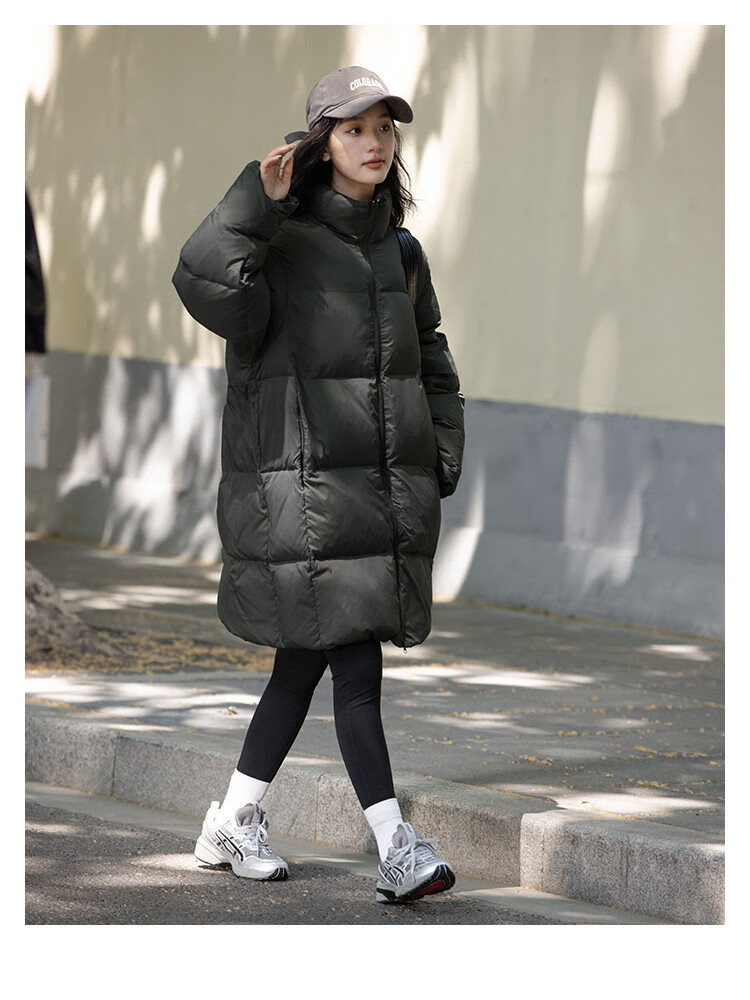 Dme [Tianhuai Color Simple Style] Winter Cool Stand-Collar Zipper Mid-Length down Jacket for Wome 8