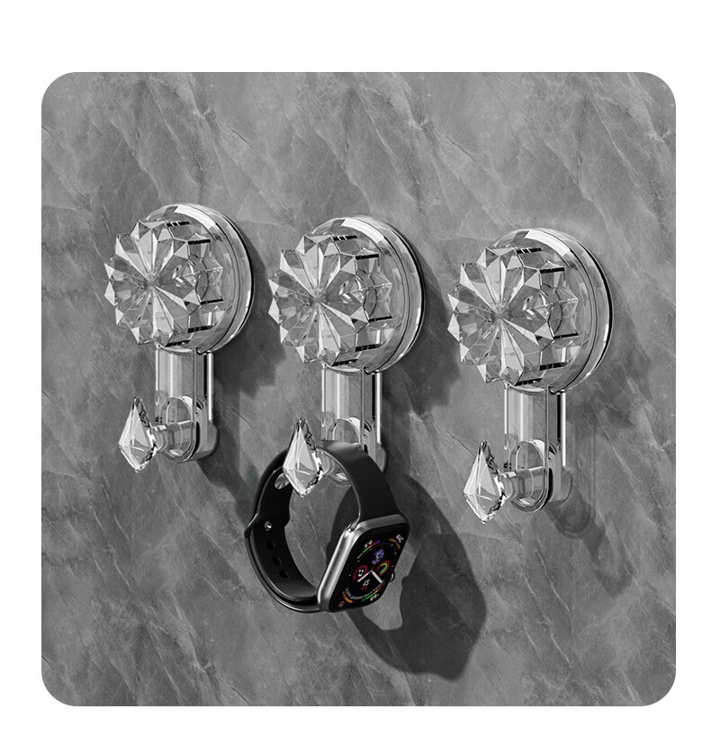 Bahainiao Vacuum Suction Cup Hook, No Drilling Required, Strong Load-Bearing, Bathroom Adhesive Hook, Door-Back Wall-Mounted Kitchen Hook 12