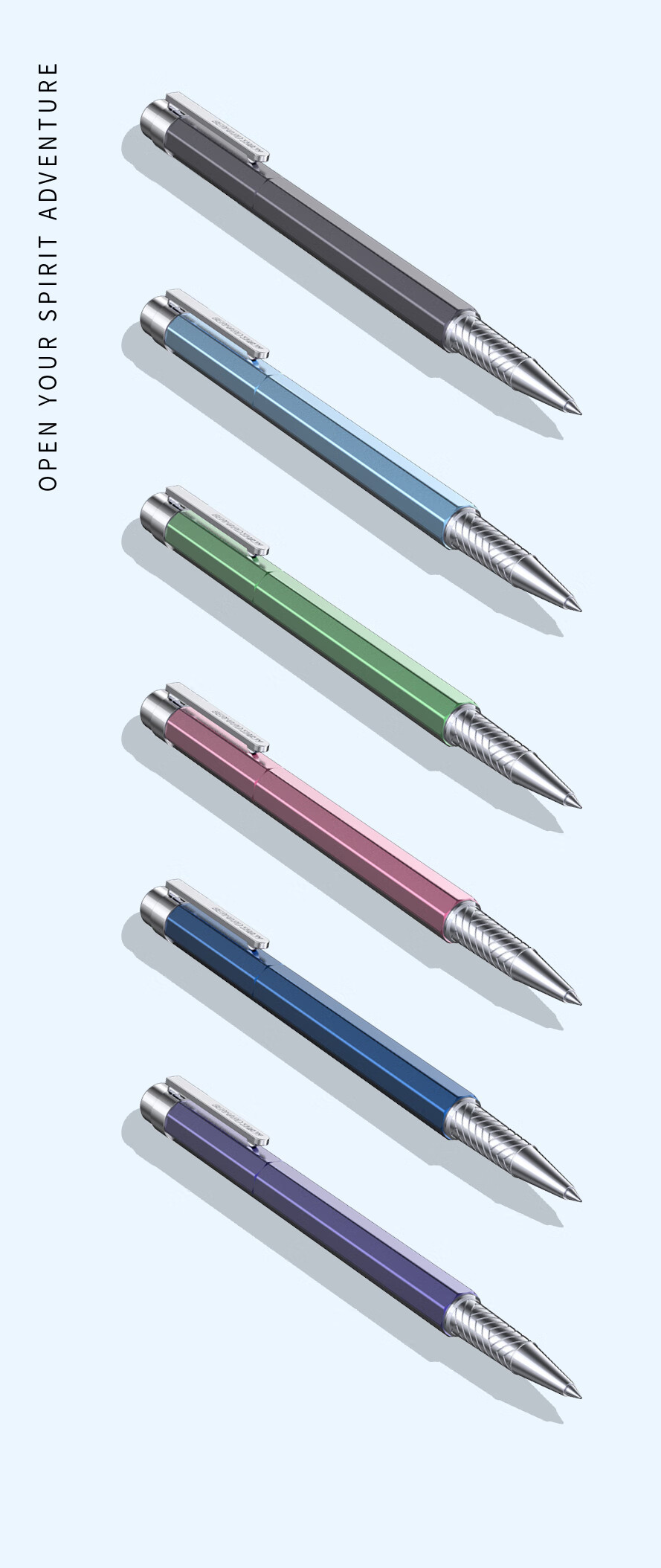 Bernard Shaw Mid-Autumn Festival And National Day Gift Ballpoint Pen, High-End Luxury [Sprite] Glacier Light Blue Ultimate Refill Gift Box Set, Premium Business Office Signing Pen Gift 16
