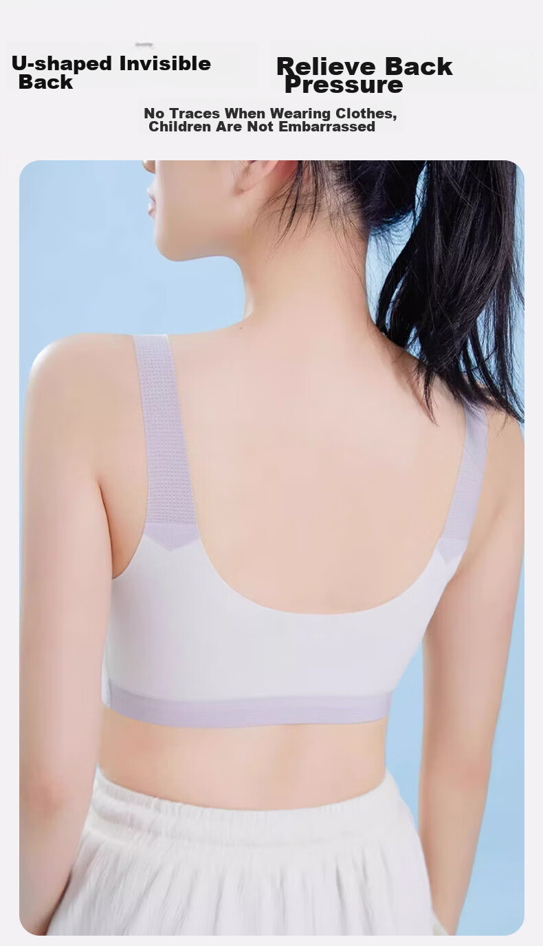 FitonTon, 2-Piece Set, Teenage Girl Underwear, for Middle And High School Students in Puberty, Seamless Summer Bra, Girls' Sports Bralette with Anti-Shock Desig 7