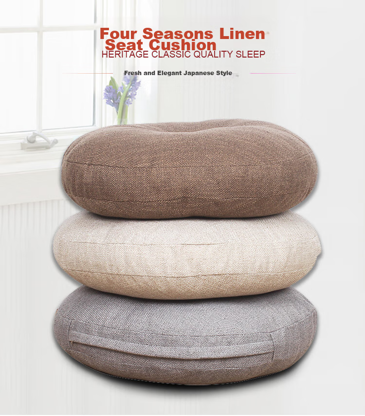 AVIVI Cushion, Seat Pad, Linen Meditation Mat, Office Chair Cushion, Student Chair Pad, 40*40*10 Cm, Antique Fragrance 1