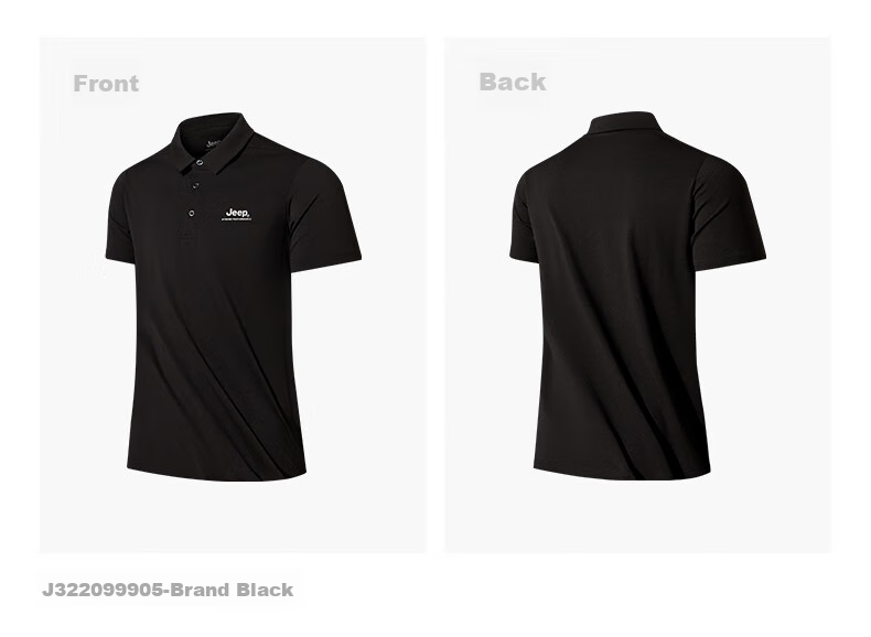 Jeep Quick-Dry Polo Shirt for Men, UPF40+ Sun Protection Short-Sleeve T-Shirt, Men's Outdoor Collared Quick-Dry Shirt, 9905 Navy Blue, 4XL 33