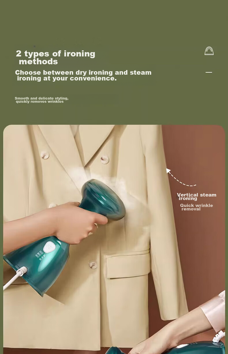 AUX Handheld Garment Steamer, 42g/min High Steam Output, 280ml Water Tank, Home Use Ironing Machine, Compact Portable Electric Iron for Business Trips, Gift And Group Purchase YS3015 15