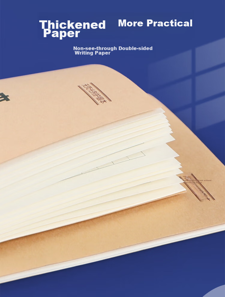 M&G 22K English Notebook, 20 Pages, 12 Lines, Beijing Student Exercise Book, Kraft Paper Soft Copybook, Beige Eye-Friendly Iron Nail Book, Standard Version APYL9V92-10 Books 14