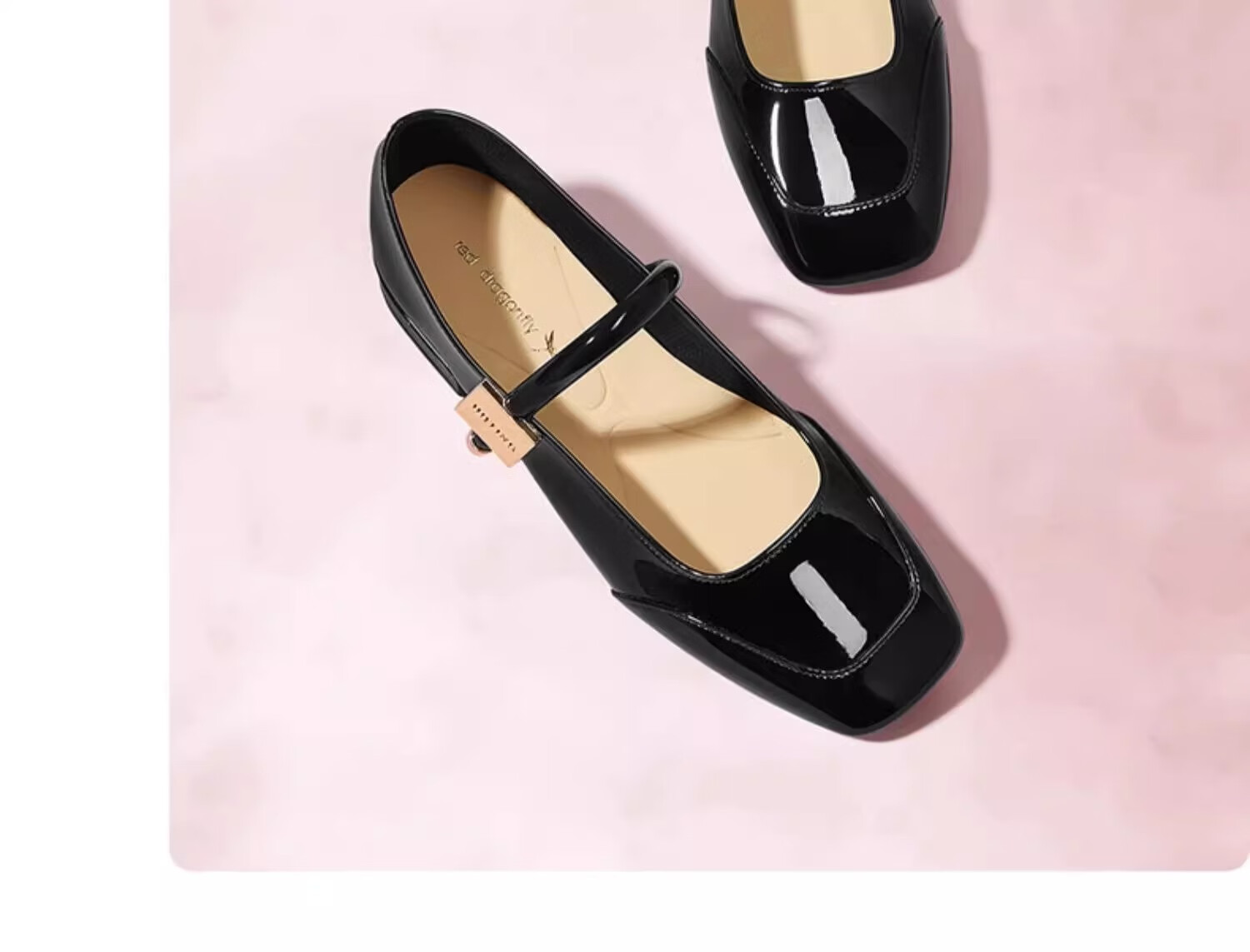 RED DRAGONFLY Mary Jane Women's Shoes Spring And Autumn French-Style Small Flats, Beautiful Retro Flat Leather Shoes WTB24600, Black, Size 37 5