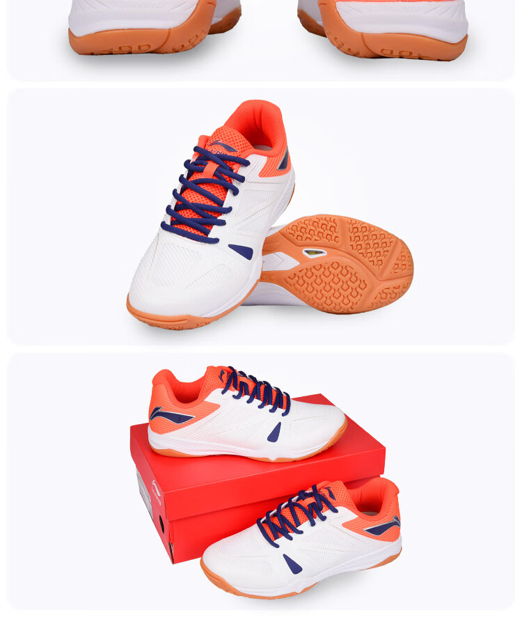 Li-Ning Table Tennis Shoes for Men And Women, Sports Shoes, Specialized Table Tennis Footwear, Breathable Non-Slip Whirlwind 2.0, White And Green, Size 41.5 13
