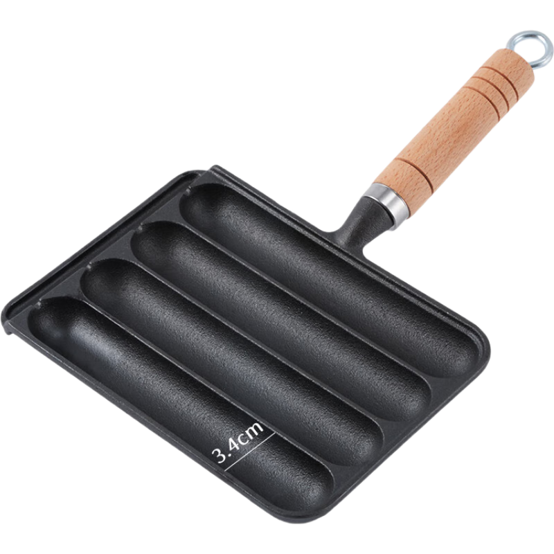 Baijie Sausage Grilling Pan, Home Use Starch Sausage Maker, for Grilling Rice Cakes, Lamb Skewers, Gluten, Sausages, Outdoor Grilling Plate