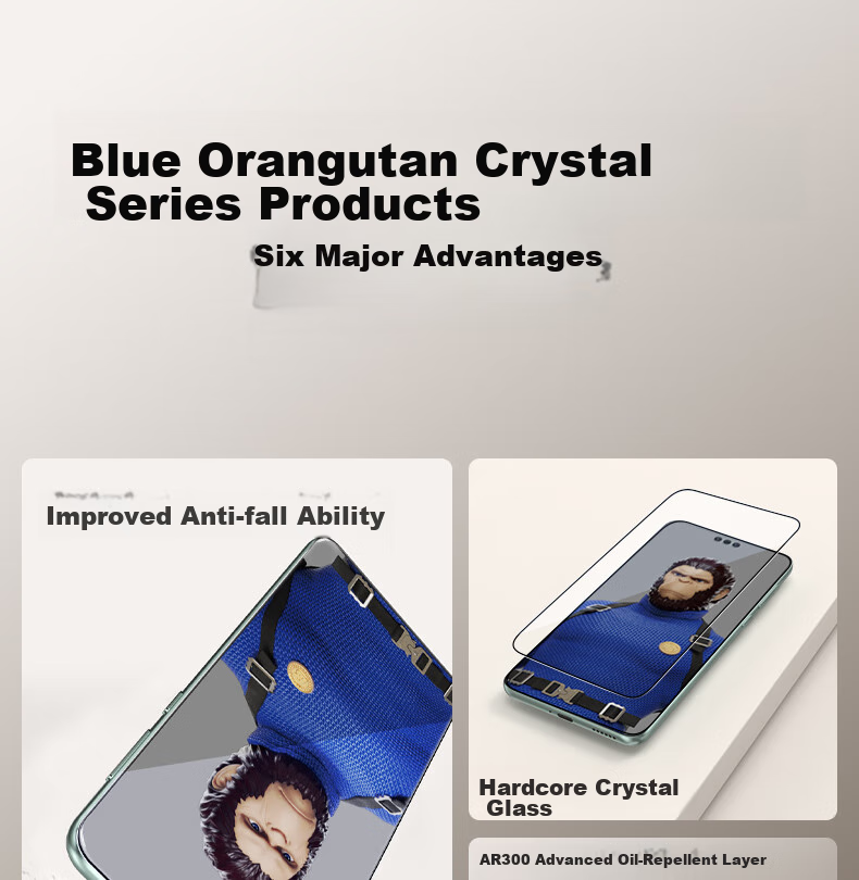 BLUEO Tempered Glass Screen Protector for Huawei Mate X6, High-Definition Crystal Space Capsule Mate X6 Phone Film, Shockproof, Wear-Resistant, Anti-Fingerprint Phone Protective Film 5