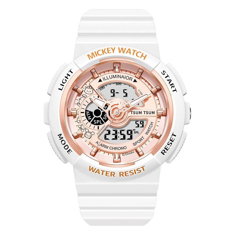 Disney Sports Waterproof Watch for Middle And High School Exams, Only Time Display, Elementary to High School Students Children Electronic Watch