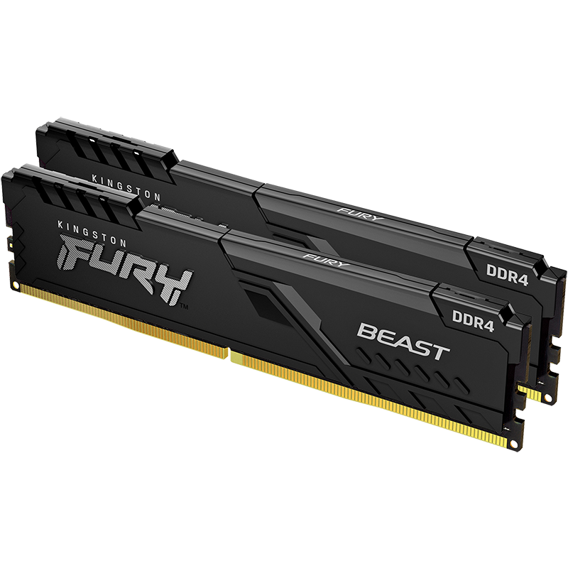 Kingston FURY 32GB (16G×2) Kit, DDR4 3600, Desktop Memory Module, Beast Series, HyperX
